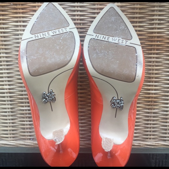 Nine West Lovefury Orange Platform Heels - Picture 5 of 6